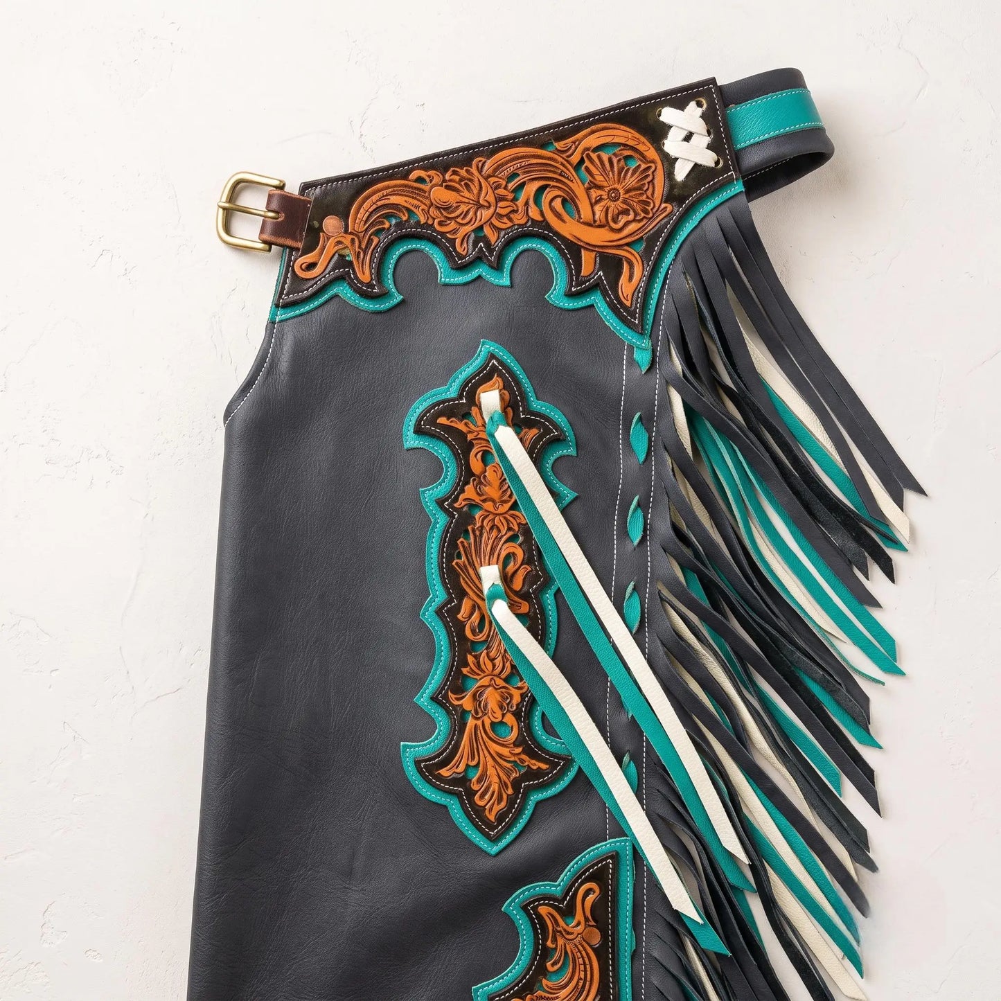 Hand-Tooled Leather Rodeo Chaps – Western Show & Bull Riding Gear