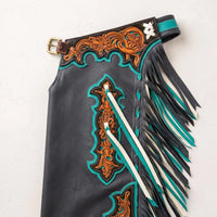 Hand-Tooled Leather Rodeo Chaps – Western Show & Bull Riding Gear
