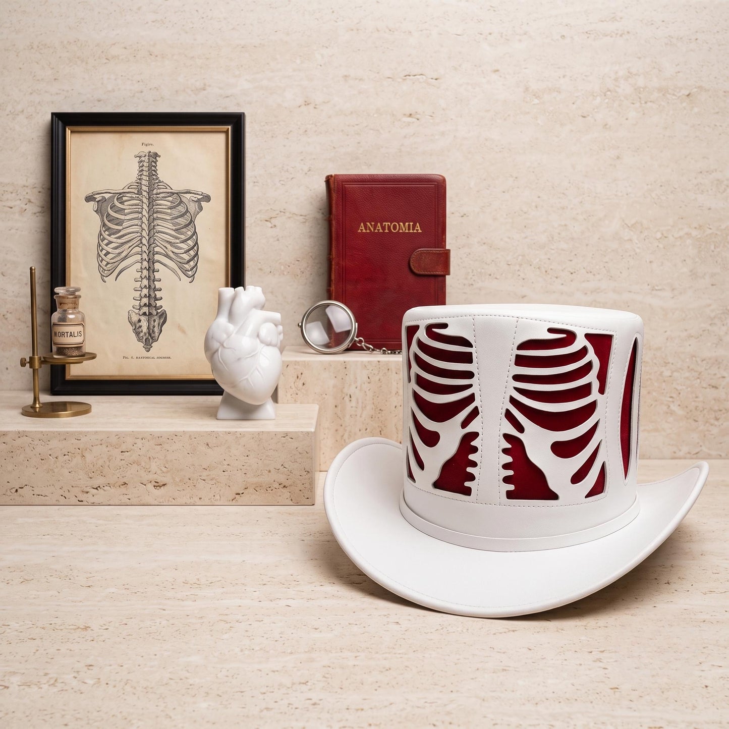 Skeleton Rib Cage Cowboy Hat – Gothic Western Statement Piece