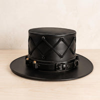 Handmade Black Steampunk Top Hat | Gothic & Victorian Fedora for Cosplay Events