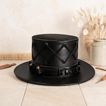 Handmade Black Steampunk Top Hat | Gothic & Victorian Fedora for Cosplay Events