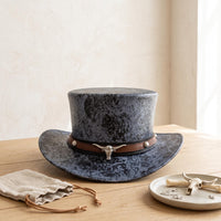 Handmade Distressed Western Top Hat – Rugged Artisan Style
