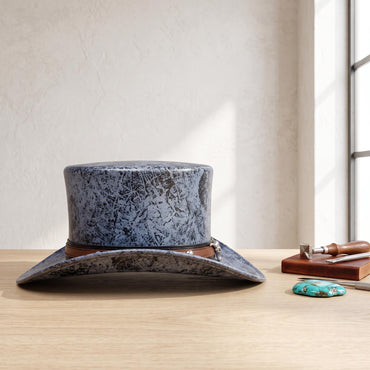 Handmade Distressed Western Top Hat – Rugged Artisan Style