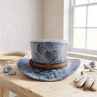 Handmade Distressed Western Top Hat – Rugged Artisan Style