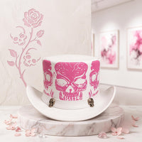 Unleash Your Style: Pink Skull Gothic Top Hat