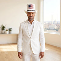 Handmade American Flag Patriotic Top Hat – Western Style Statement Piece