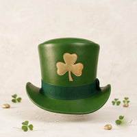 Handmade Green Leather Leprechaun Top Hat – St. Patrick’s Day Accessory