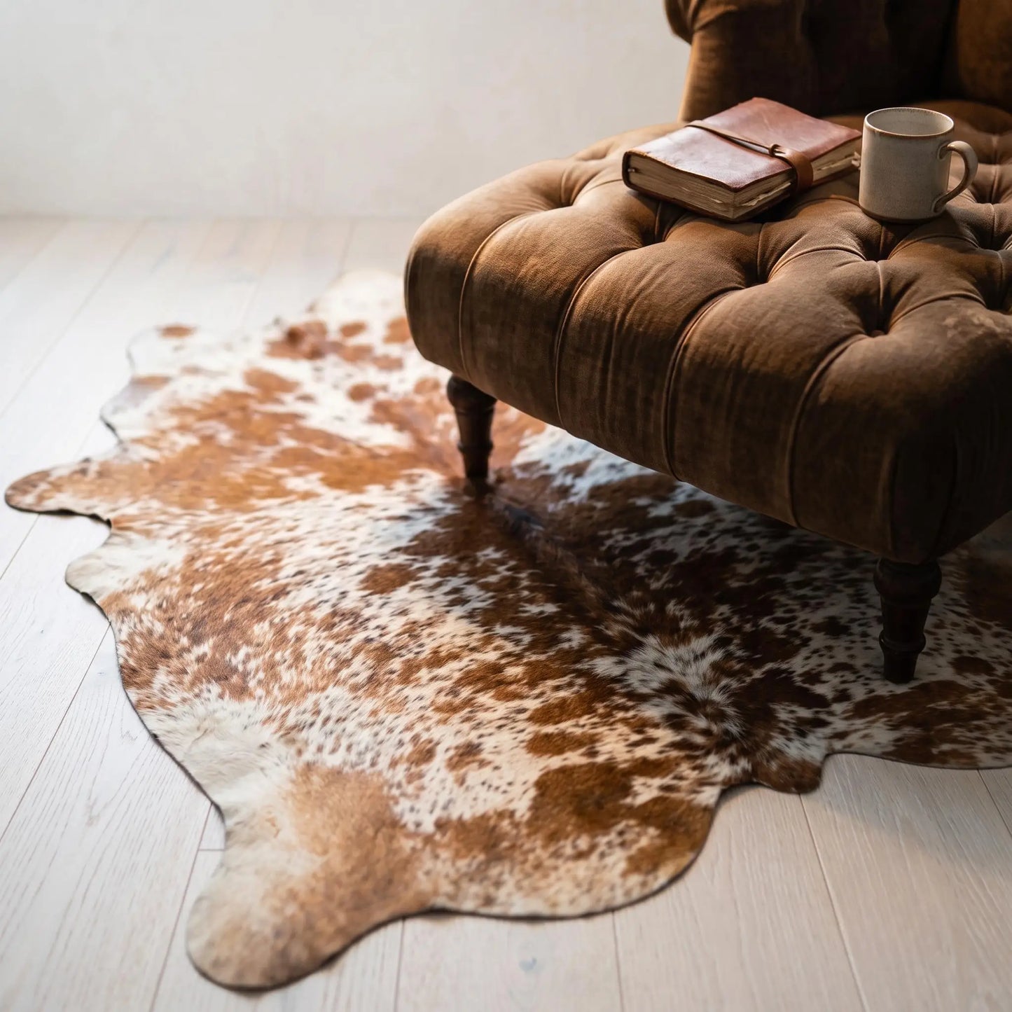 Authentic Natural Tricolor Hair On Cowhide Rug – Western & Rustic Home Decor
