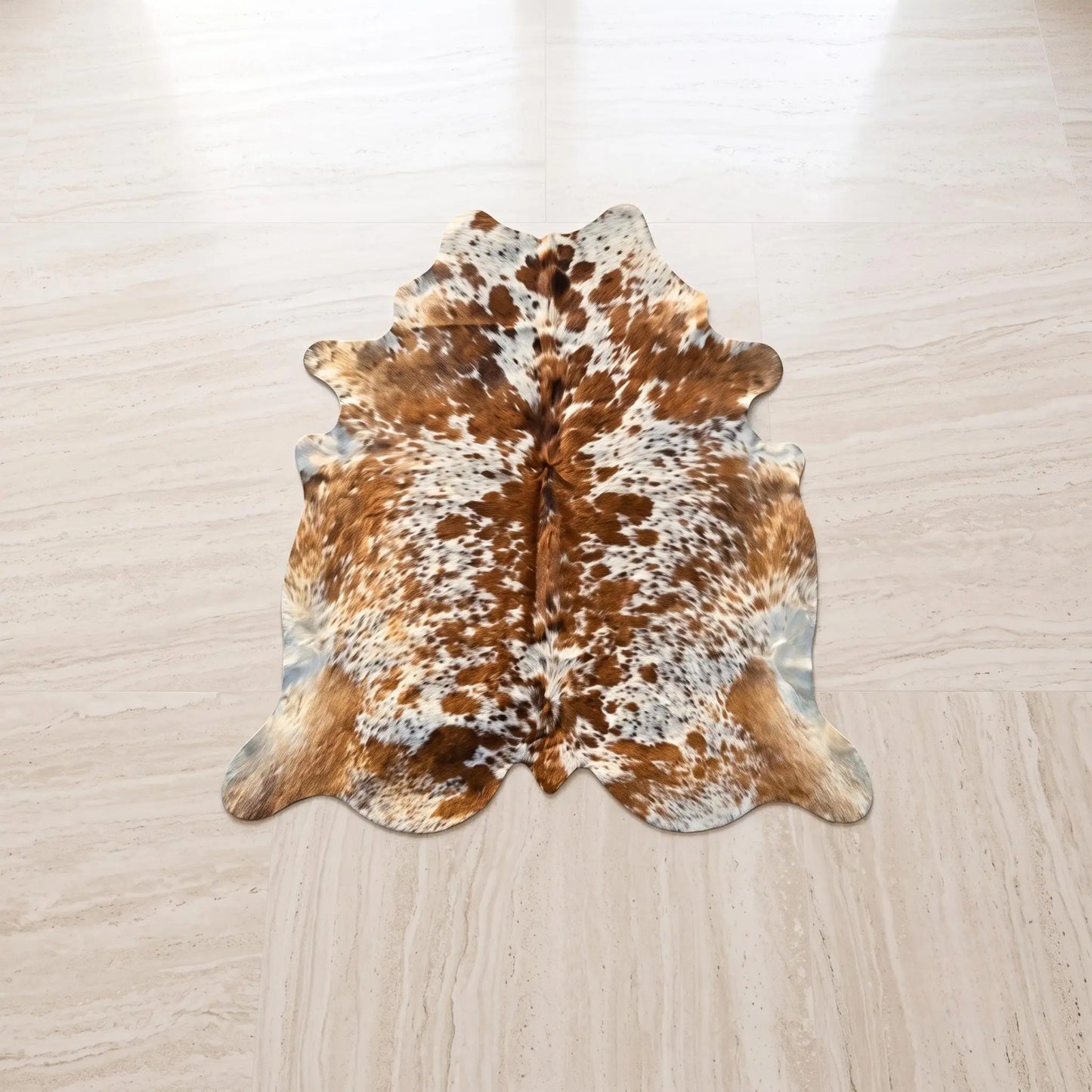 Authentic Natural Tricolor Hair On Cowhide Rug – Western & Rustic Home Decor