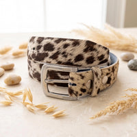 Genuine Cowhide Hair-on Leather Western Belt | Artisan Crafted Cowboy Style