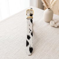 Genuine Hair-on-Hide Western Cowhide Leather Belt