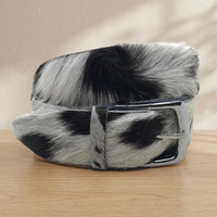 Genuine Hair-on-Hide Western Cowhide Leather Belt