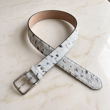 Genuine Hair-On Cowhide Leather Belt | Western Spotted Fashion Accessory