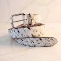 Genuine Hair-On Cowhide Leather Belt | Western Spotted Fashion Accessory