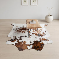 Genuine Tricolor Cowhide Rug – 100% Authentic Natural Leather Accent Area Rug