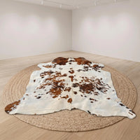 Genuine Tricolor Cowhide Rug – 100% Authentic Natural Leather Accent Area Rug
