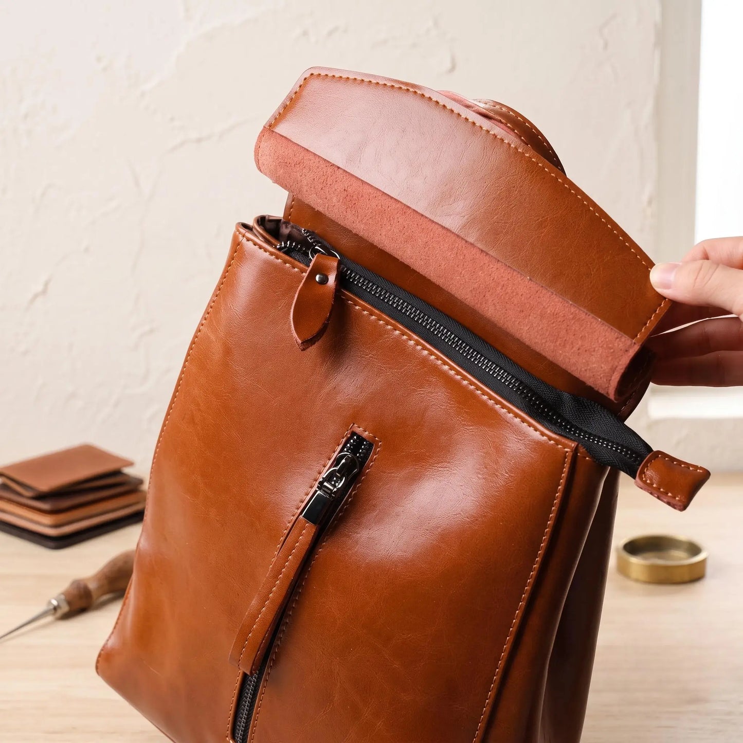 Leather Backpack | Chic & Functional Everyday Carry
