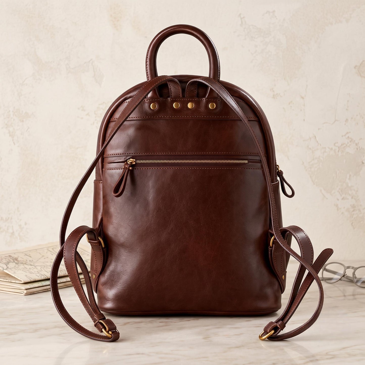 Full-Grain Leather Backpack – Timeless Style for Everyday Adventures