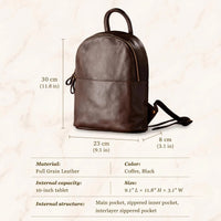 Full-Grain Leather Backpack – Timeless Style for Everyday Adventures