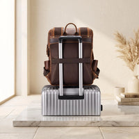 Elevate Your Journey: Handmade Full-Grain Leather Travel Backpack