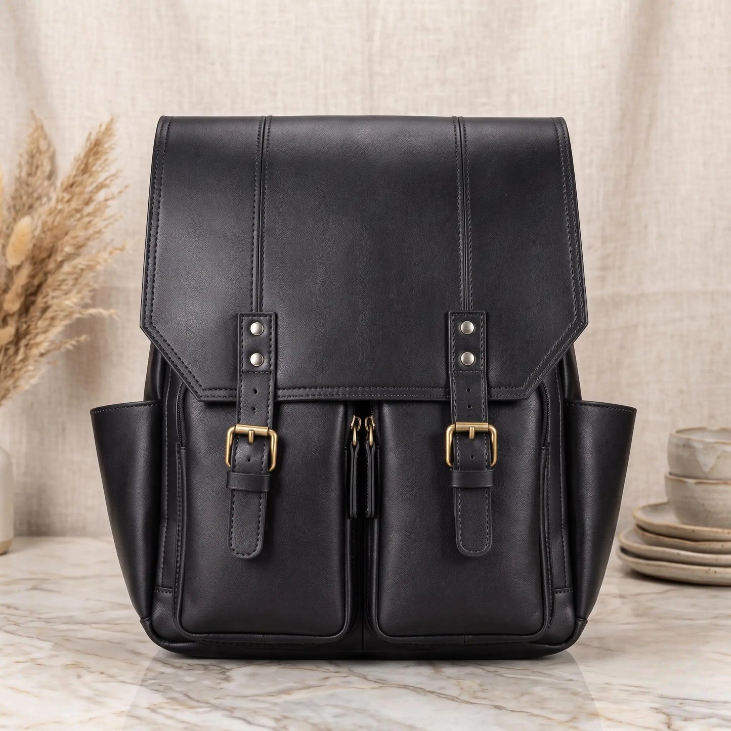 Elevate Your Journey: Handmade Full-Grain Leather Travel Backpack