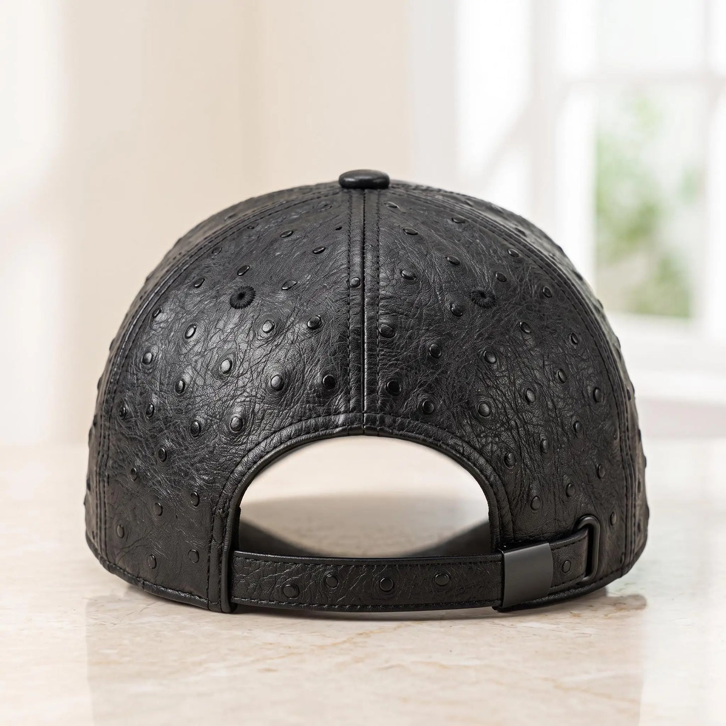 Ostrich Leather Baseball Cap – Luxury Texture Meets Everyday Style