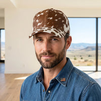 Handcrafted Cowhide Hair-on Leather Baseball Cap | Authentic Western Style