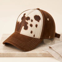 Handcrafted Genuine Hair-on-Hide Leather Baseball Cap | Unique Western Style