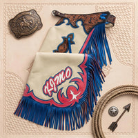 Hand-Tooled Leather Rodeo Chaps | Custom Western Bull Riding Gear