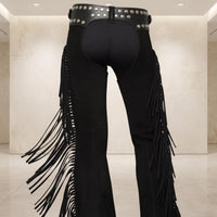Women’s Handmade Black Cowgirl Chaps