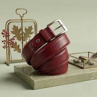 Men's Genuine Textured Leather Dress Belt | Handmade Classic Lifestyle Belt