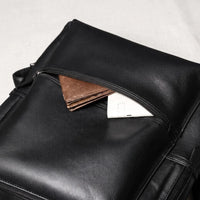 Full Grain Leather Backpack – Classic Black