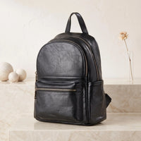 Handcrafted Women’s Full Grain Leather Backpack – Elegant & Durable Daily Travel Rucksack
