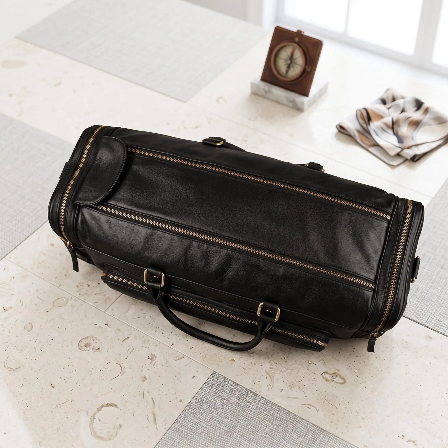 The Ultimate Full-Grain Leather Duffel Bag: Timeless Elegance Meets Rugged Durability