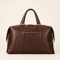 Men's Top Grain Leather Travel Duffle Bag | Handmade Weekender Bag