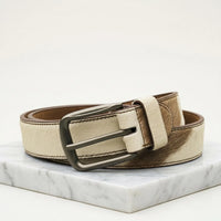 Crafted by Nature: Genuine Cowhide Hair-on Leather Belt