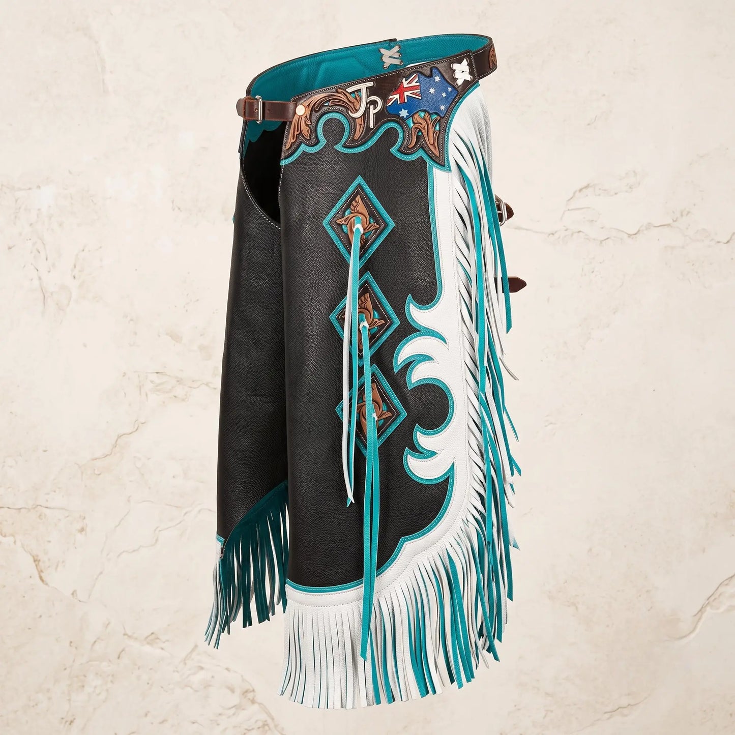 Dominating the Arena: Hand-Tooled Leather Rodeo Chaps for Bull Riding & Western Shows