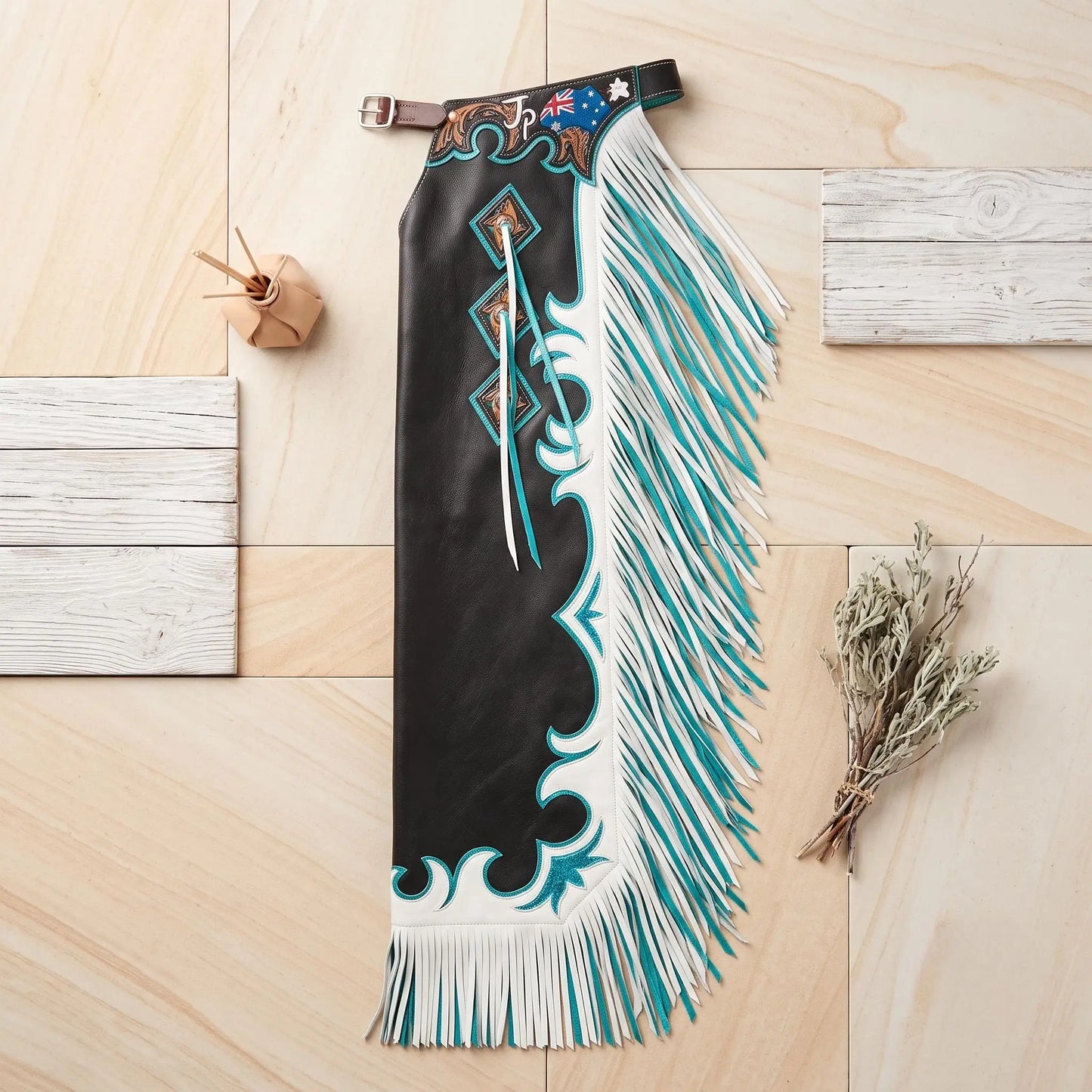 Dominating the Arena: Hand-Tooled Leather Rodeo Chaps for Bull Riding & Western Shows