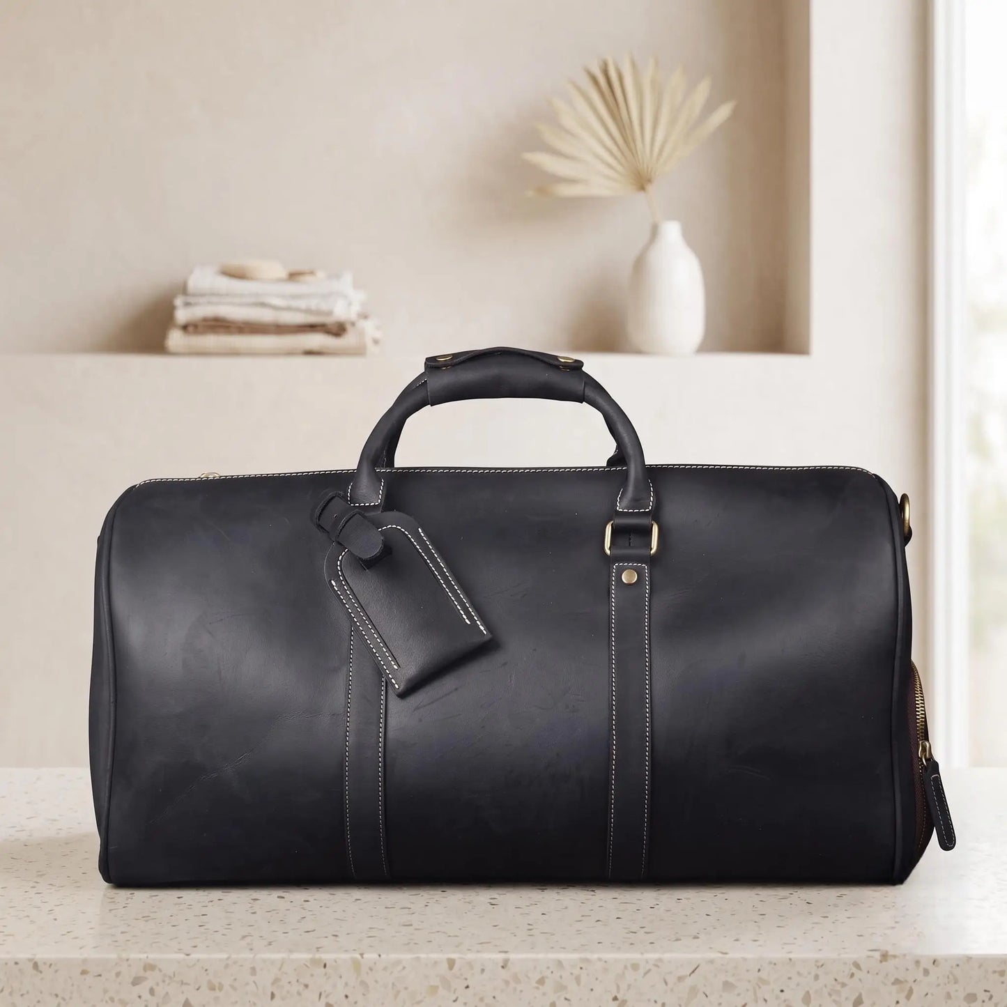 The Ultimate Vintage Leather Duffle Bag – Crazy Horse Leather Weekender