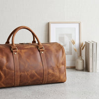The Ultimate Vintage Leather Duffle Bag – Crazy Horse Leather Weekender