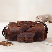 Full-Grain Leather Duffle Bag | Waterproof Water Buffalo Travel Bag
