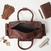 Full-Grain Leather Duffle Bag | Waterproof Water Buffalo Travel Bag