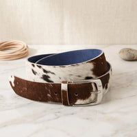 Genuine Cowhide Leather Belt – Handcrafted Western Hair-On Pony Skin Fashion Belt for Men & Women
