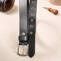 Star Studded Black Leather Belt – Y2K Grunge & Punk Fashion Accessory