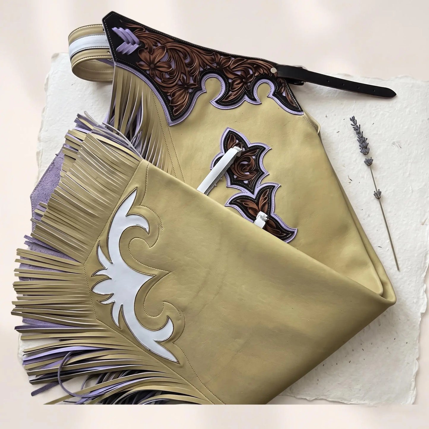 Hand-Tooled Leather Rodeo Chaps – Western Show & Bull Riding Gear