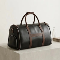 Luxury Leather Duffle Bag | Cowhide Travel & Weekender Bag