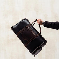Luxury Leather Duffle Bag | Cowhide Travel & Weekender Bag
