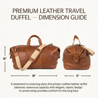Walker Full-Grain Leather Duffle Bag – Rustic Tan Travel Weekender