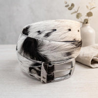 Genuine Hair-on-Hide Western Cowhide Leather Belt