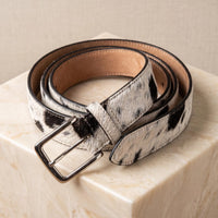 Genuine Hair-On Cowhide Leather Belt | Western Spotted Fashion Accessory